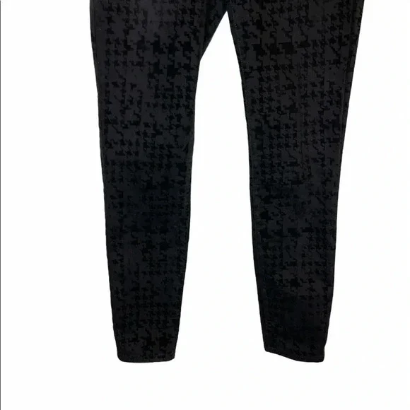 NYDJ Black Houndstooth Velvet Twill Pants - Picture 6 of 12